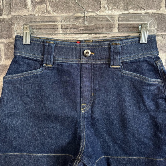 SPANX Denim Shorts Dark Wash Stretchy Pull‎ On pockets - Picture 2 of 11